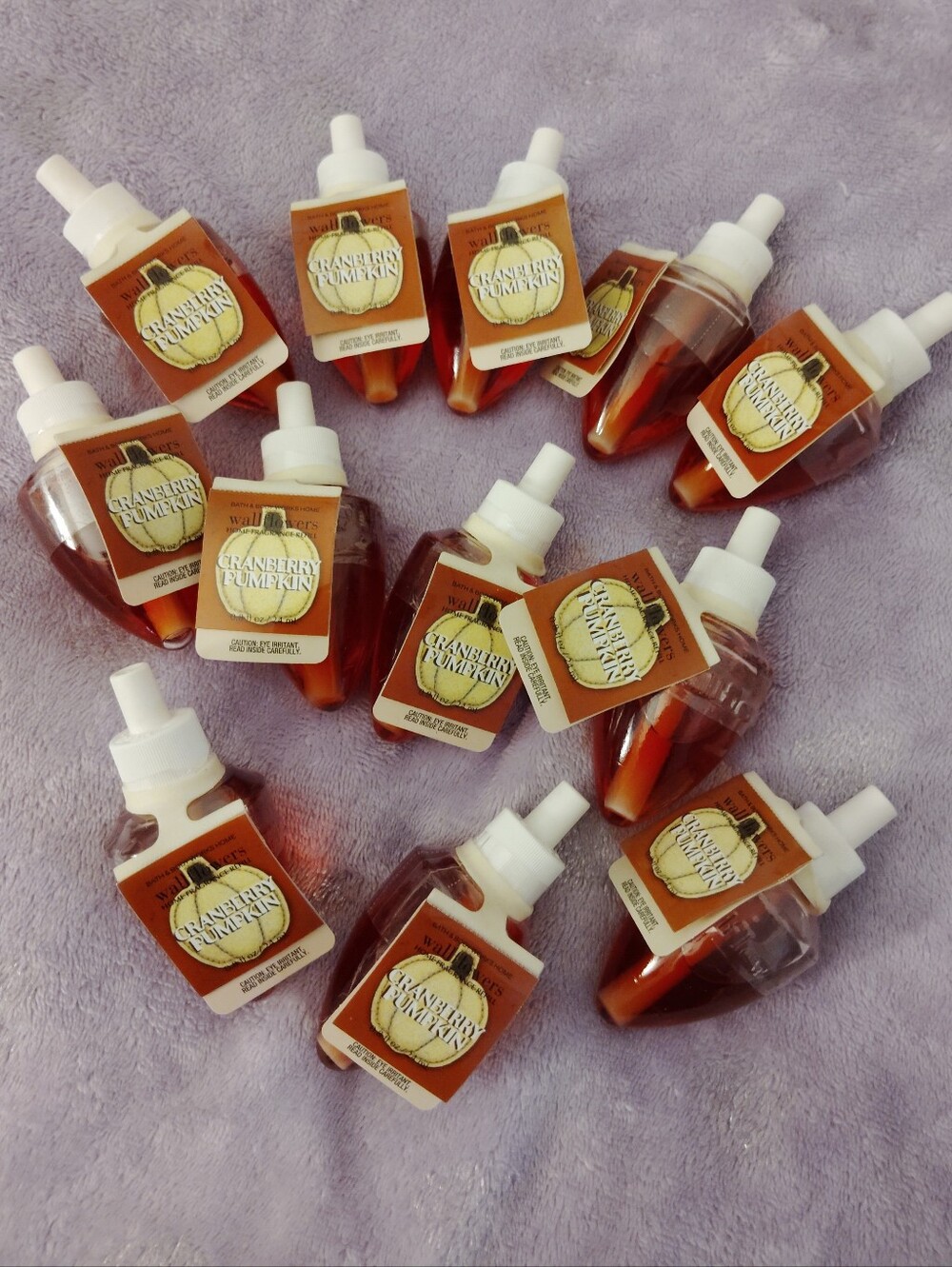 12 X Extremely Rare BBW Cranberry Pumpkin Wallflower Refill Bulbs Home Fragrance